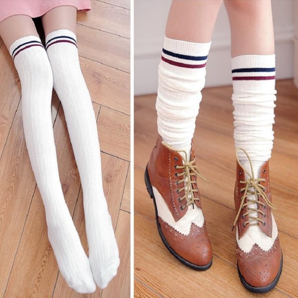 Miss Babydoll Accessories - ❤️NEW Sexy Knit Over the Knee Stripe Stockings